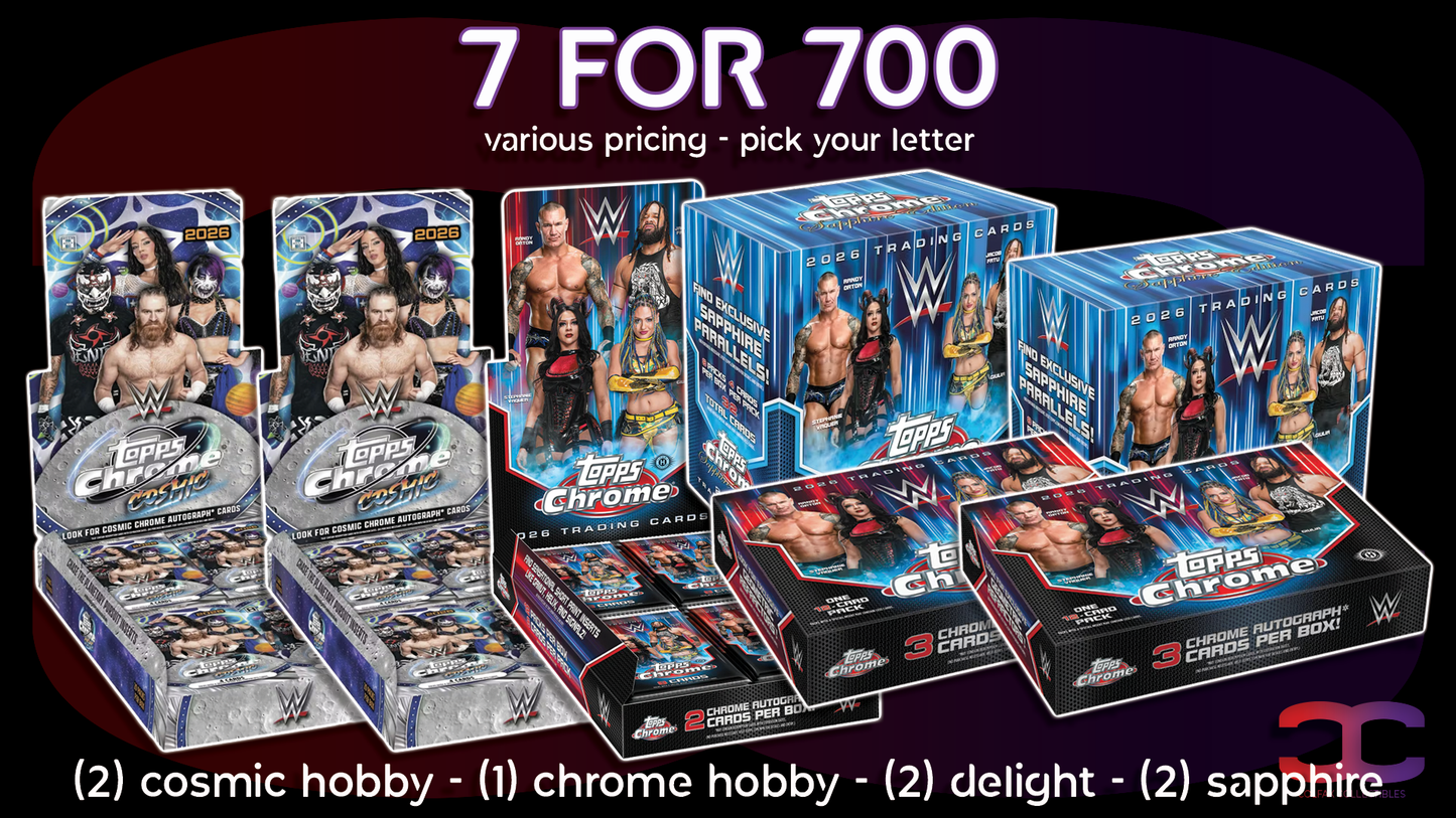 CC700 - 7 for 700 - Pick Your Letter/Wrestler