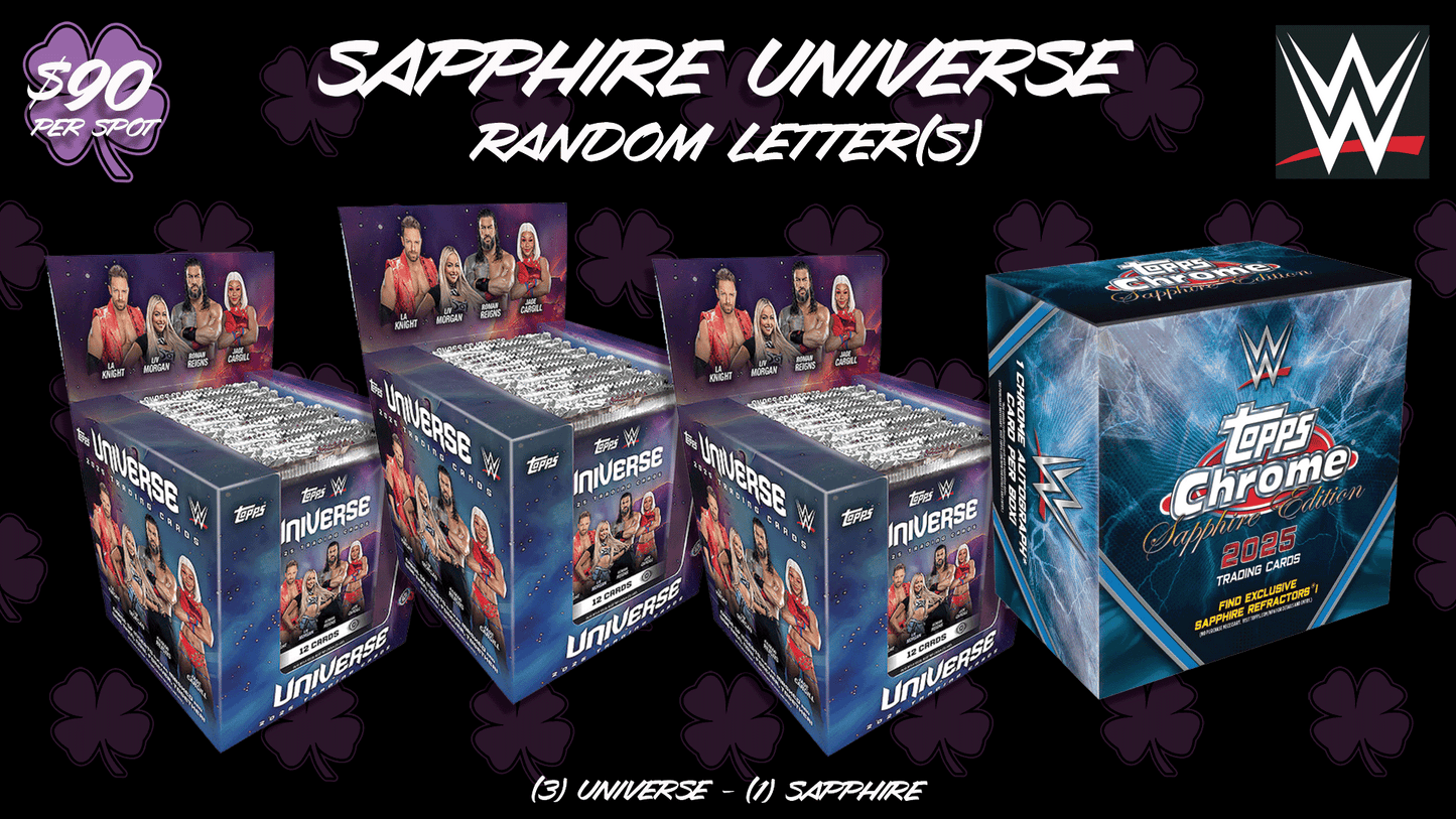 AB183 - Sapphire Universe - Random Letter(s)