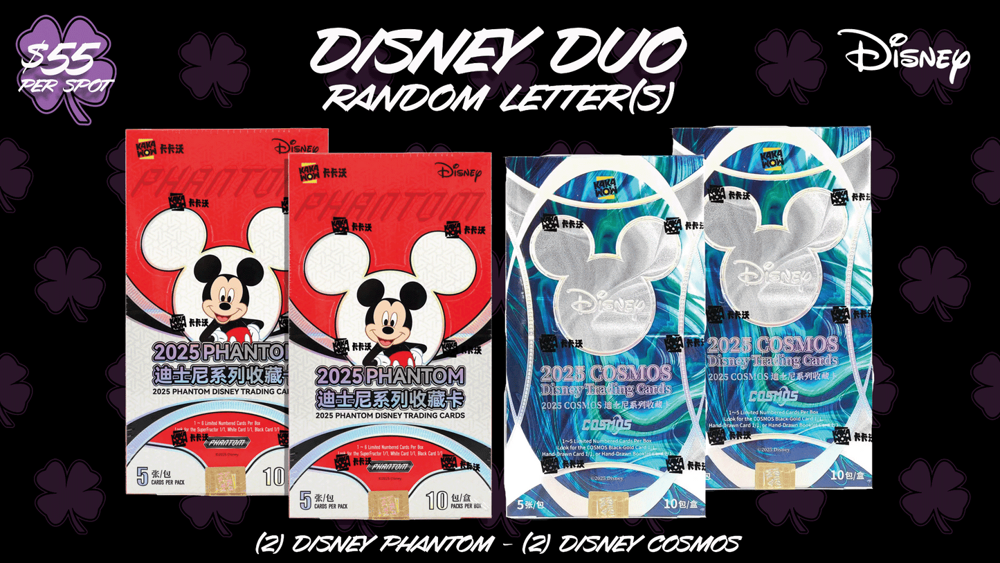 Disney Duo (AB103) - Random Letter(s)