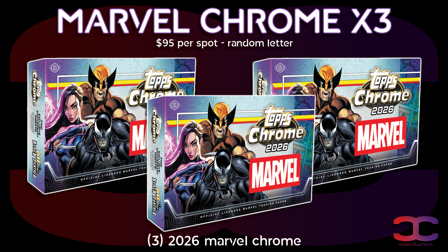 CC683 - Marvel Chrome X3 - Random Letter