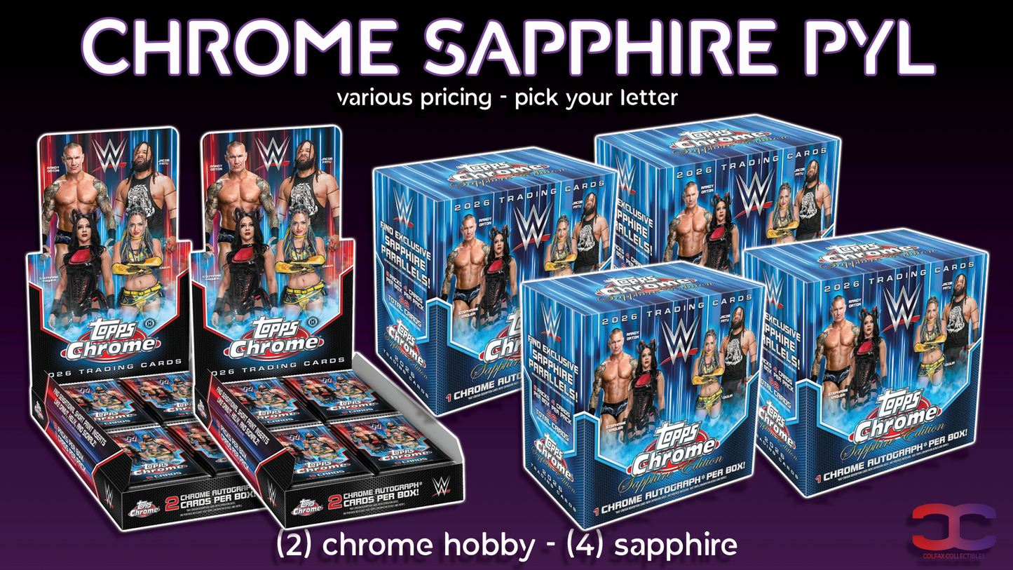 CC709 - Chrome Sapphire PYL - Pick Your Letter