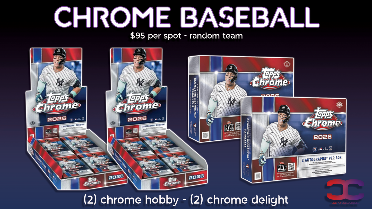 CC716 - Chrome Baseball - Random Letter (Full Spots and Fillers)