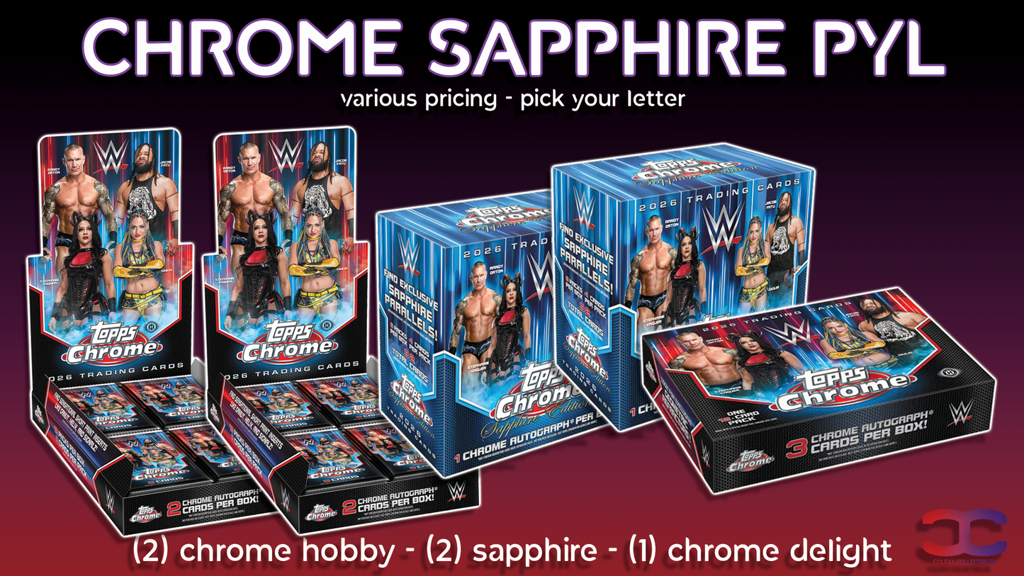 CC718 - Chrome Sapphire PYL - Pick Your Letter
