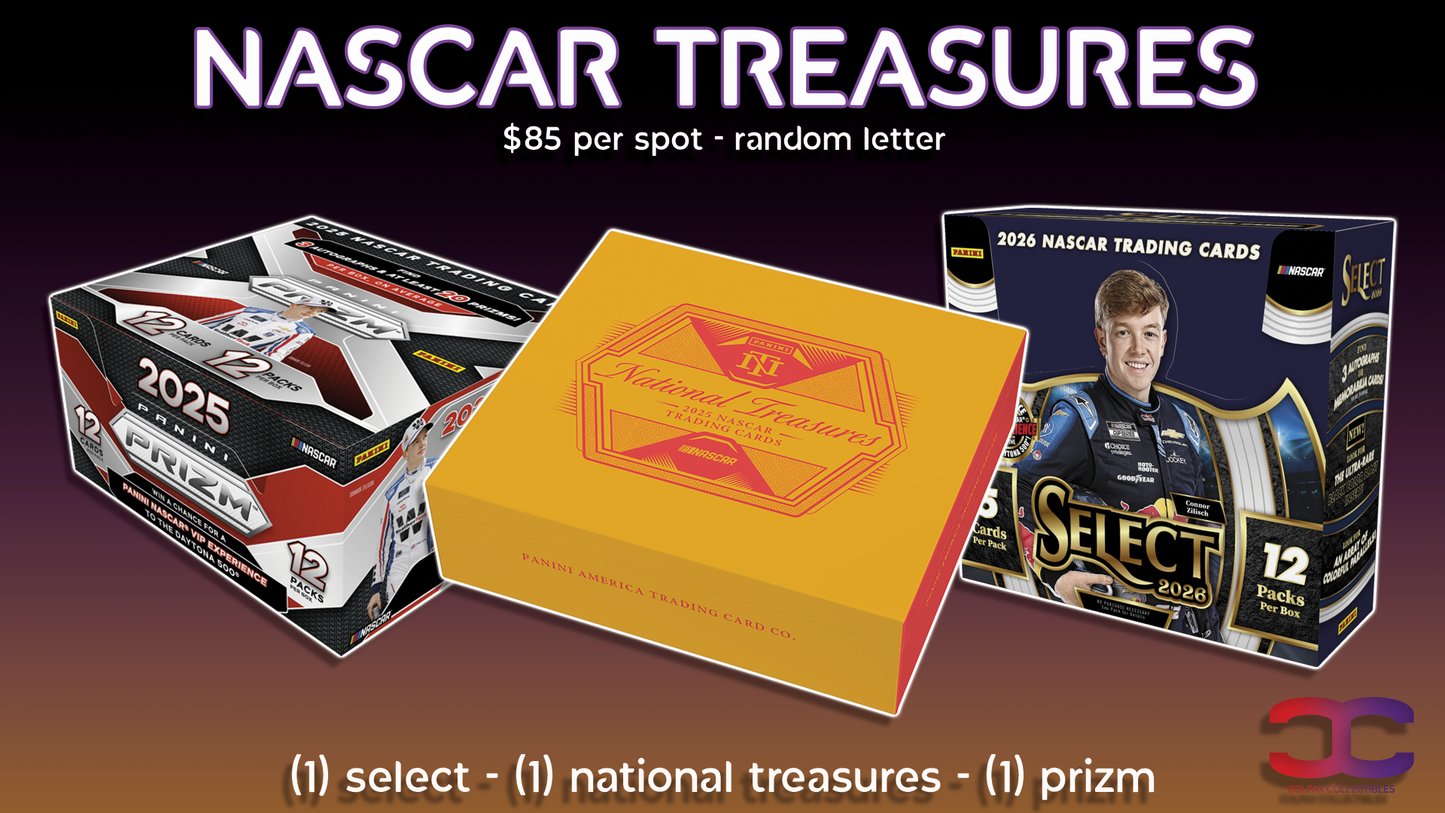 CC719 - NASCAR Treasures - Random Letter (Full Spots and Fillers)