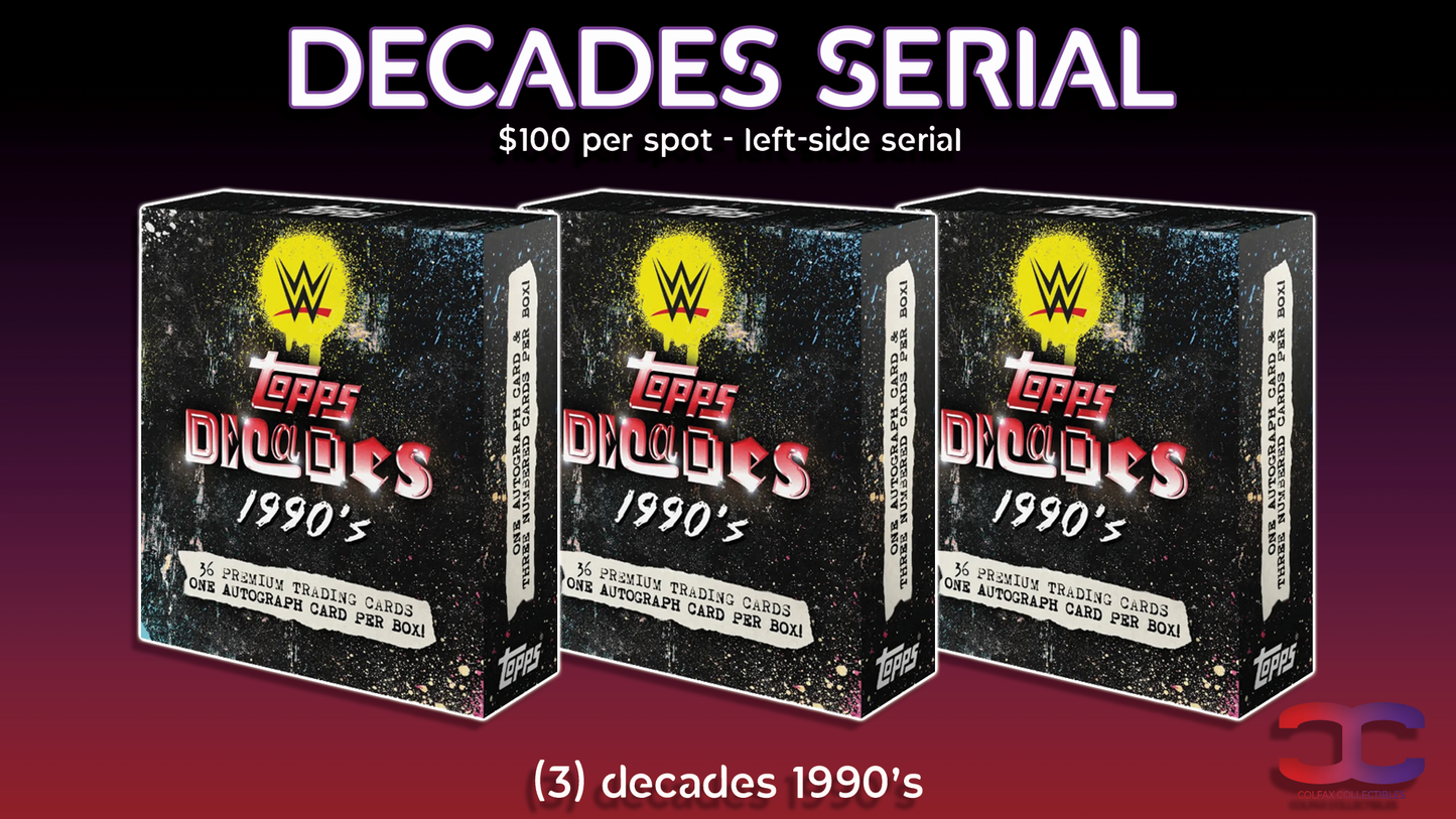 CC723 - Decades Serial - Left-Side Serial (Full Spots and Fillers)