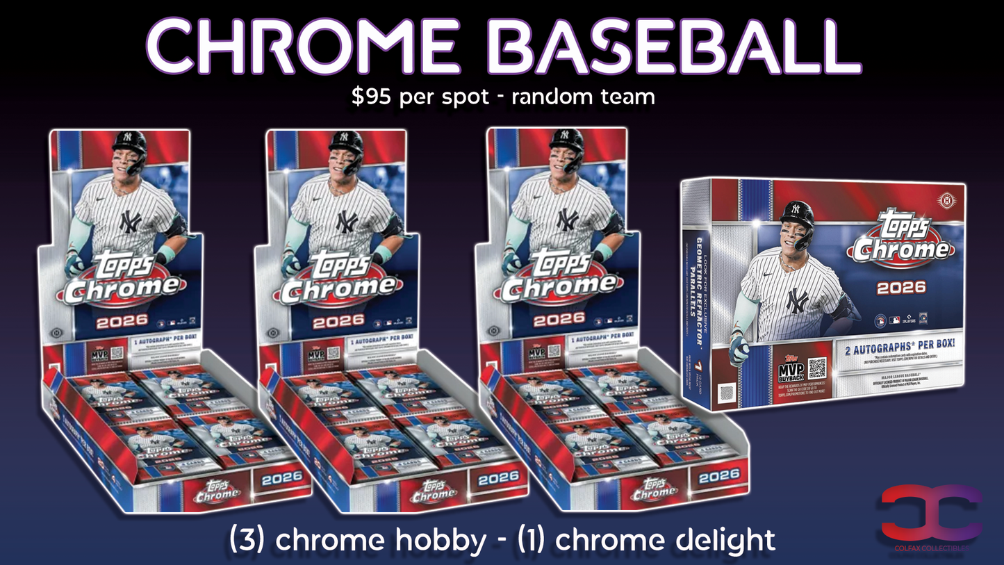 CC722 - Chrome Baseball - Random Team (Full Spots and Fillers)