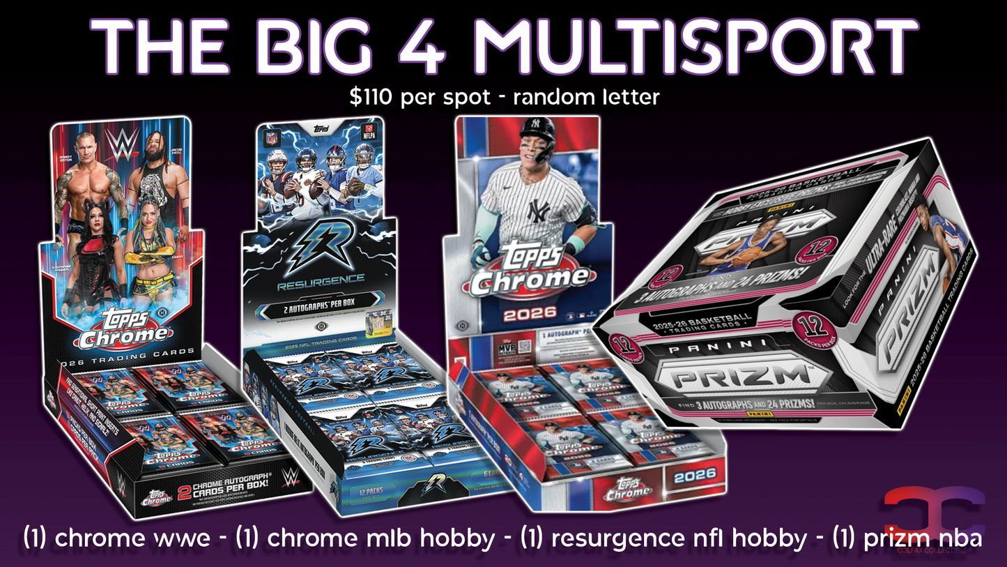 CC729 - The Big 4 Multisport - Random Letter (Full Spots and Fillers)