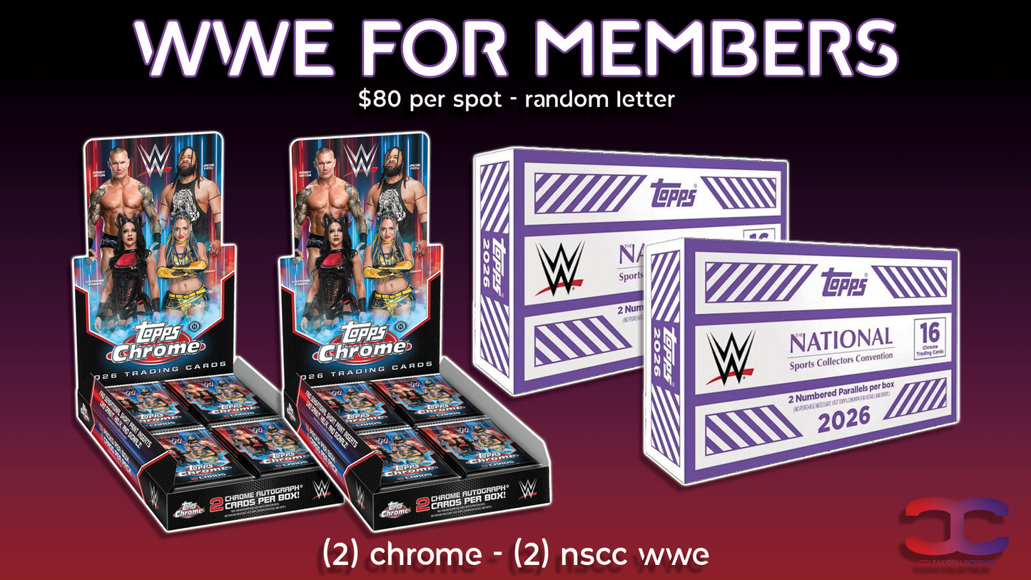CCMEM1 - WWE for Members - Random Letter (Full Spots and Fillers)